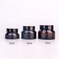 20g 40g 60g amber glass cosmetic jars for face cream eye cream